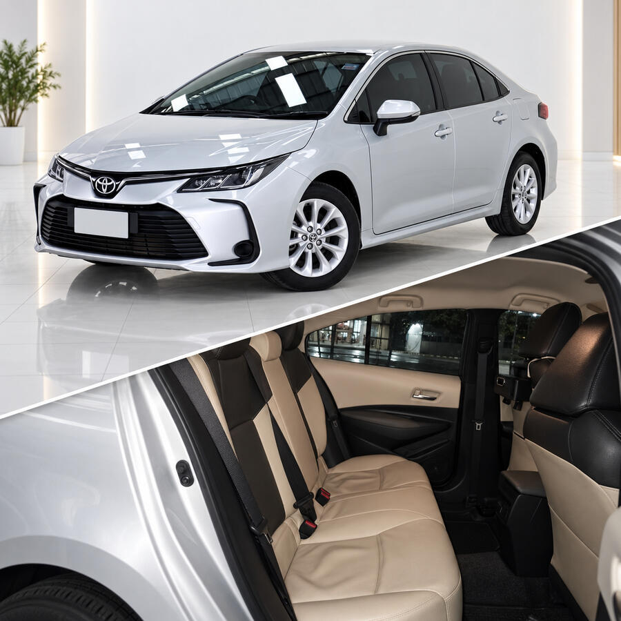 Toyota Altis interior private car service